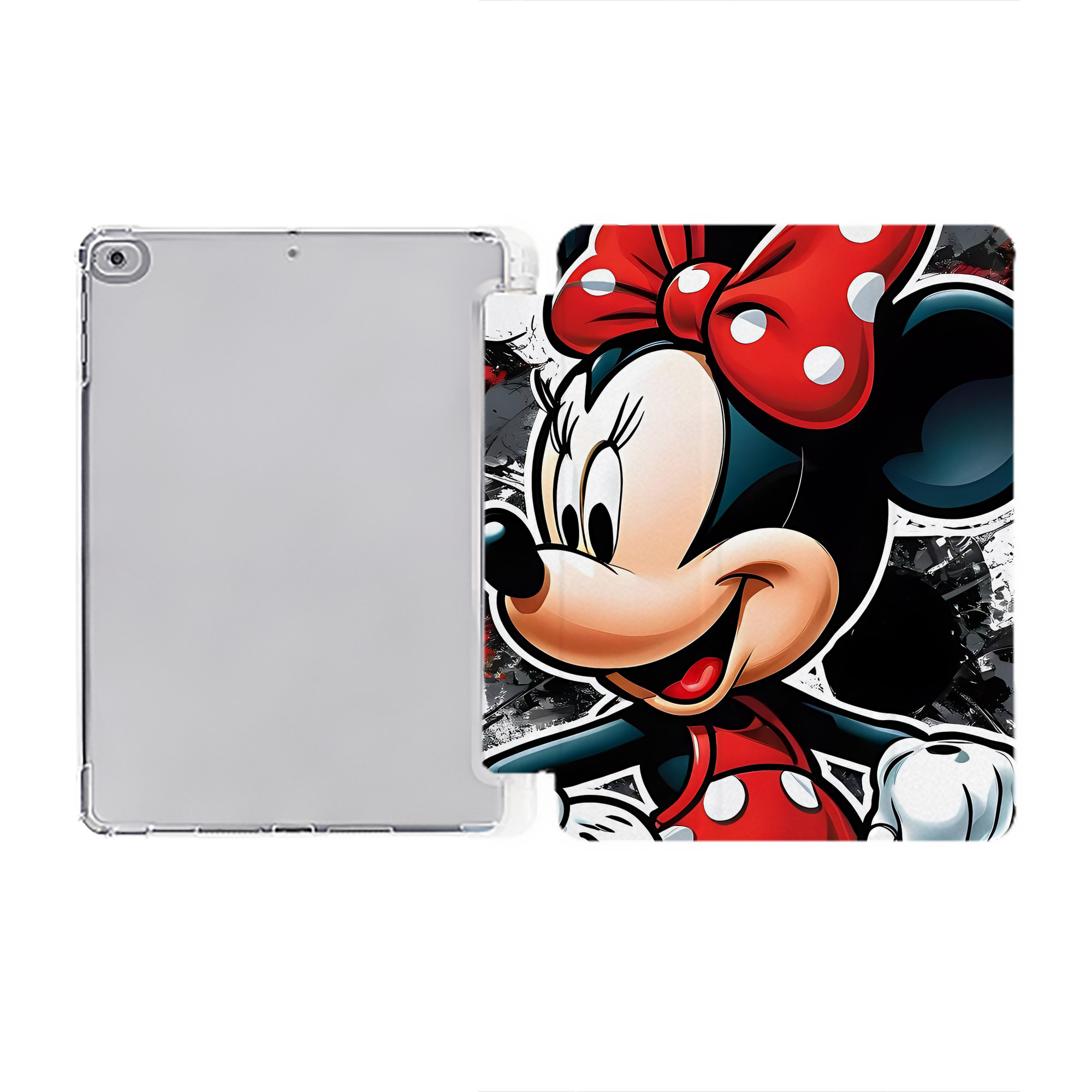（画像用） ミッキーマウス Mickey Mouse IPad ケース ペン収納付き 三つ折りスタンド PUレザー×シリコン 対応機種9.5/10.5/10.9インチ